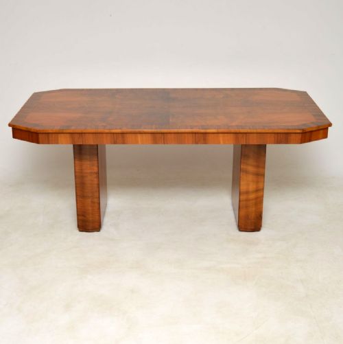 fig 1. Art Deco Walnut Dining Table and Six Chairs