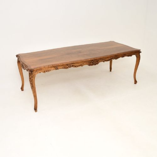 fig 1. Antique French Walnut Dining Table and Eight Chairs