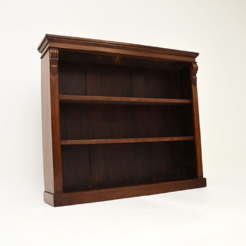 Antique Victorian Walnut Open Bookcase
