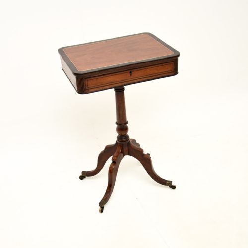 Antique Regency Period Inlaid Mahogany Side Table
