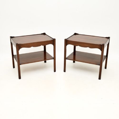 Pair of Antique Mahogany Side Tables

