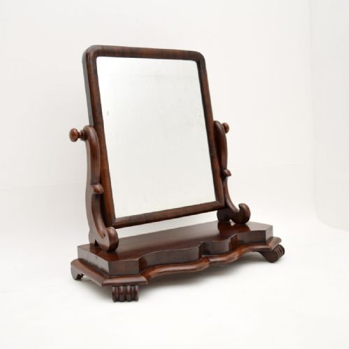 Antique Victorian Mahogany Table Top Vanity Mirror
