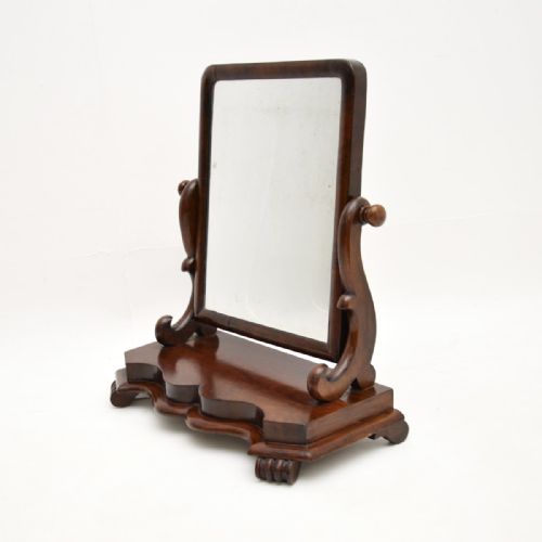 fig 1. Antique Victorian Mahogany Table Top Vanity Mirror