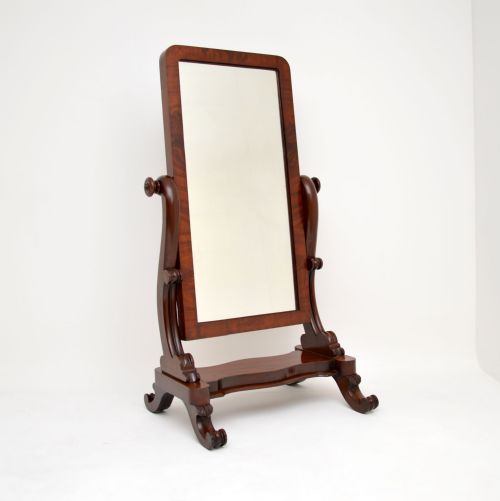 Antique Victorian Mahogany Cheval Mirror
