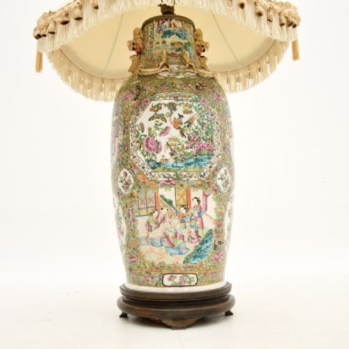 fig 2. Large Antique Oriental Ceramic Table Lamp