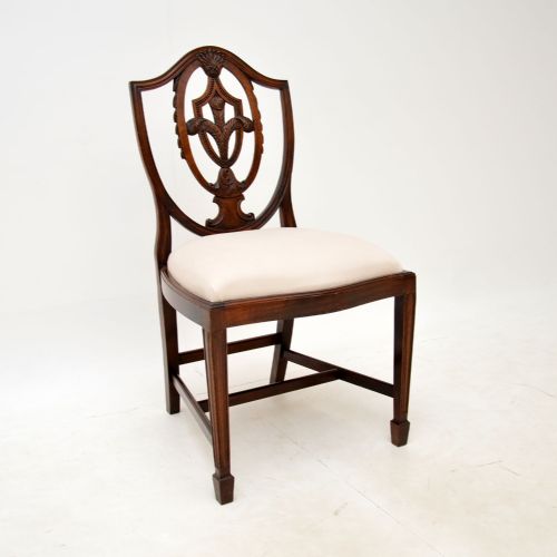 fig 1. Set of 8 Antique Mahogany Sheraton Style Dining Chairs
