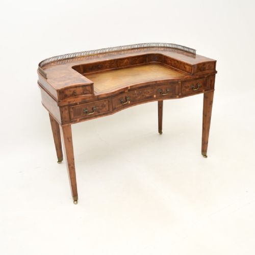 Antique Burr Yew Carlton House Desk
