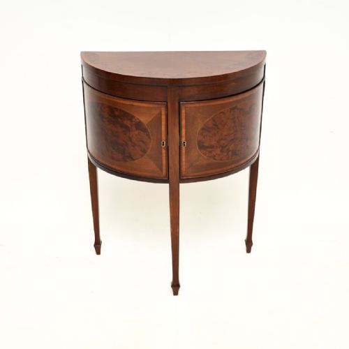 Antique Inlaid Walnut and Amboyna Cabinet
