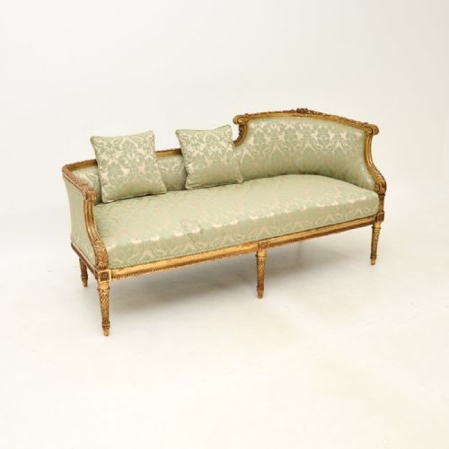 fig 1. Antique French Gilt Wood Chaise Longue
