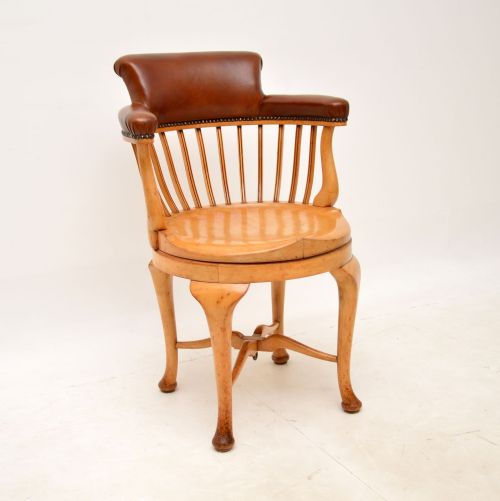 Antique Victorian Swivel Desk Chair
