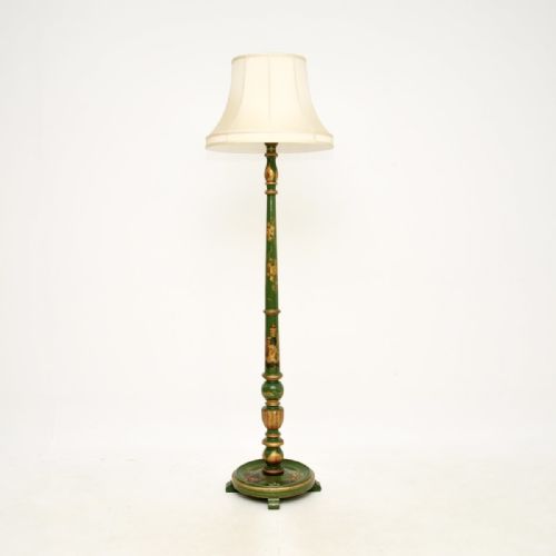 Antique Lacquered Chinoiserie Floor Lamp
