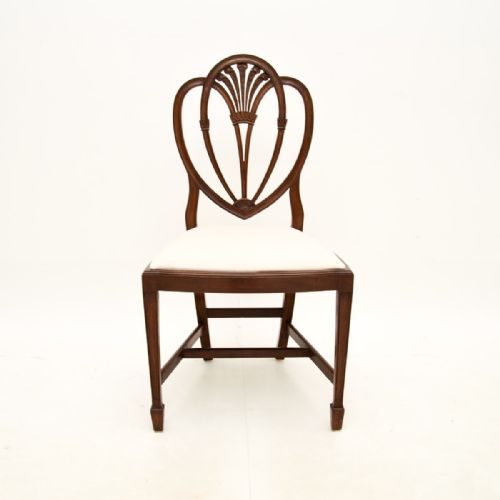 fig 1. Set of Ten Antique Mahogany Shield Back Dining Chairs
