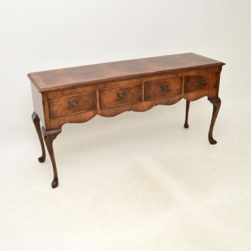 Large Antique Burr Walnut Console Table
