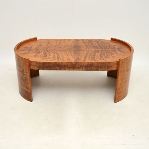 Large Art Deco Walnut Coffee Table
