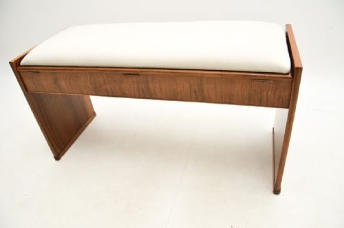 fig 1. Art Deco Walnut Duet Piano Stool / Bench