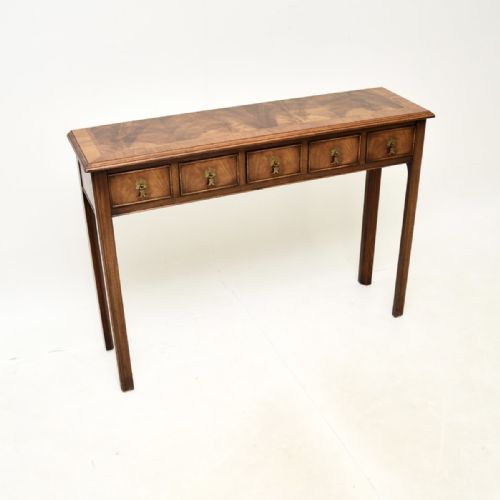 Antique Figured Walnut Console / Side Table
