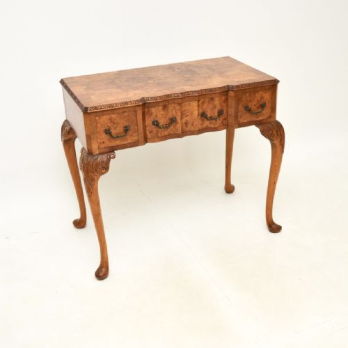 Antique Burr Walnut Console / Side Table
