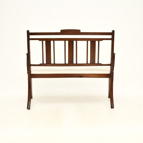 fig 1. Antique Edwardian Inlaid Mahogany Settee