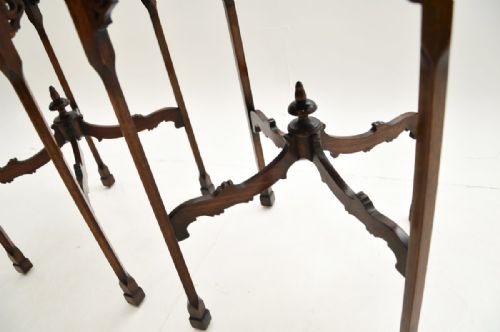 fig 1. Pair of Antique Mahogany Chippendale Style Side Tables
