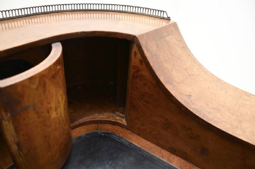 fig 1. Antique Burr Walnut Carlton House Desk