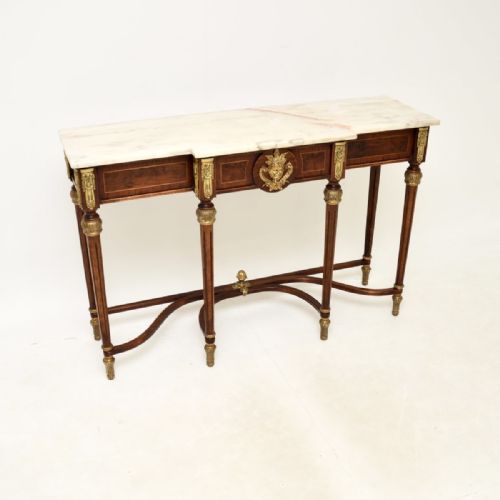 Antique French Marble Top Console Table
