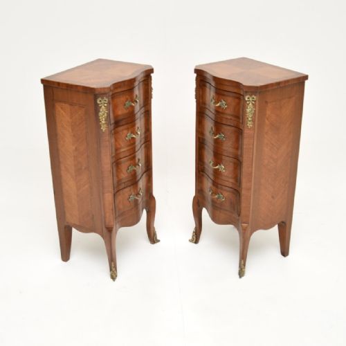 fig 1. Pair of Antique French Kingwood Bedside Chests