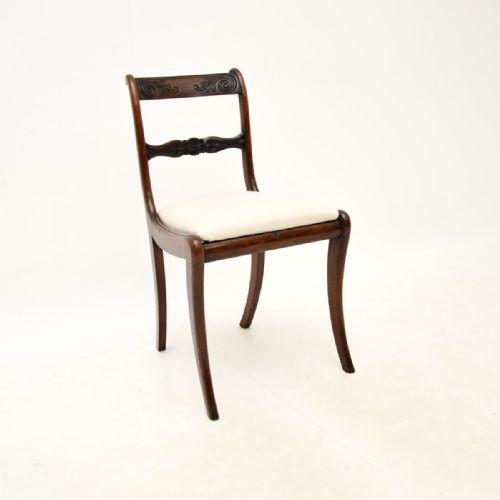 fig 1. Set of Six Antique Regency Period Rosewood Dining Chairs