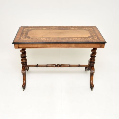 fig 1. Antique Victorian Inlaid Marquetry Library Table