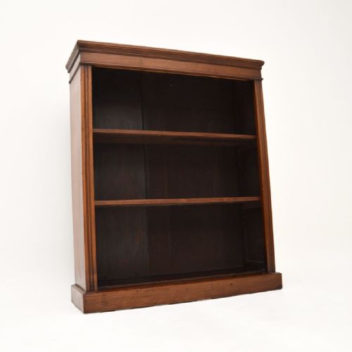 Antique Victorian Walnut Open Bookcase
