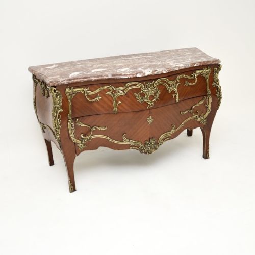 Antique French Marble Top Bombe Commode Owned by Lilly Langtree
