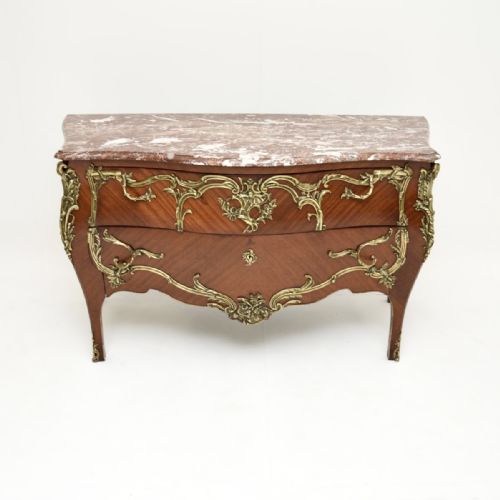 fig 1. Antique French Marble Top Bombe Commode Owned by Lilly Langtree