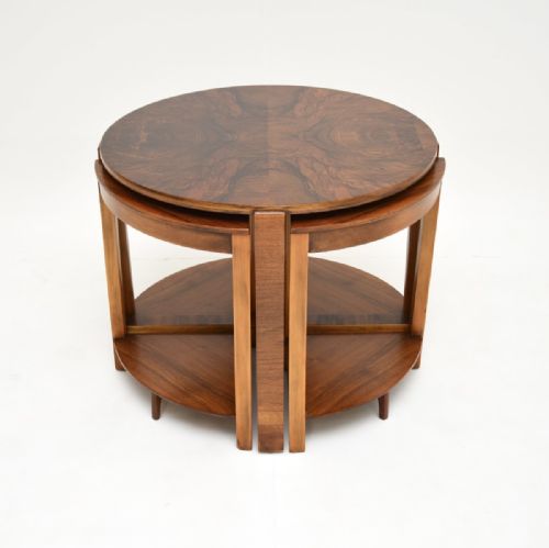 fig 1. Art Deco Nesting Coffee Table in Walnut