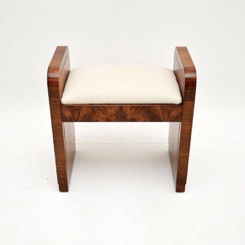 fig 1. Art Deco Figured Walnut Stool