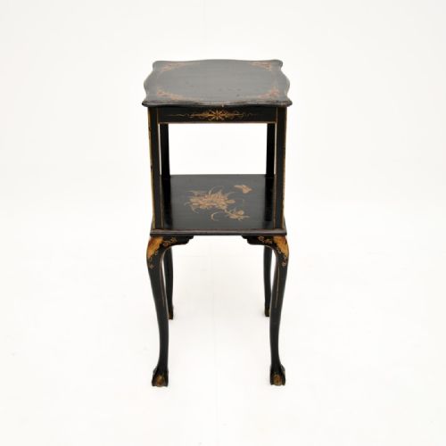 fig 1. Antique Lacquered Chinoiserie Two Tier Side Table