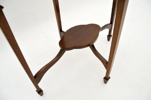 fig 1. Antique Edwardian Inlaid Mahogany Occasional Side Table
