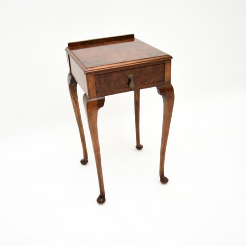 Antique Burr Walnut Side Table
