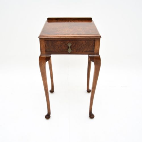 fig 1. Antique Burr Walnut Side Table
