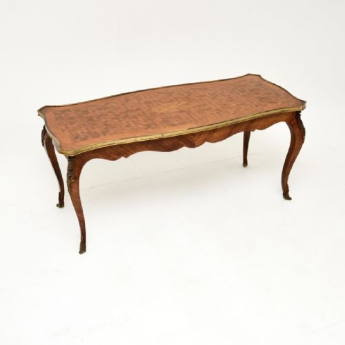 Antique French Inlaid Parquetry Coffee Table
