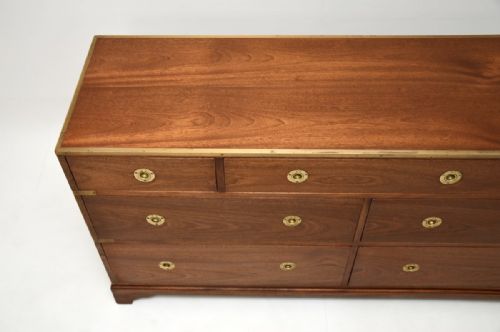 fig 1. Antique Military Campaign Style Chest of Drawers
