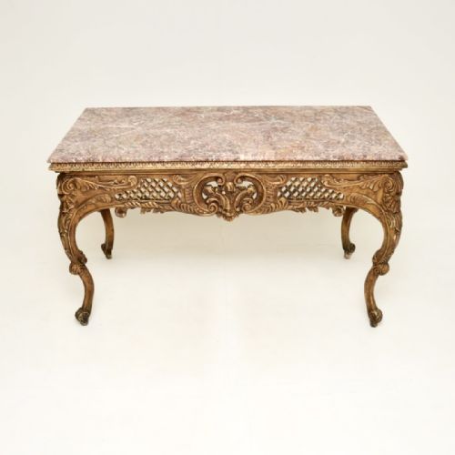fig 1. Antique French Marble Top Console Table