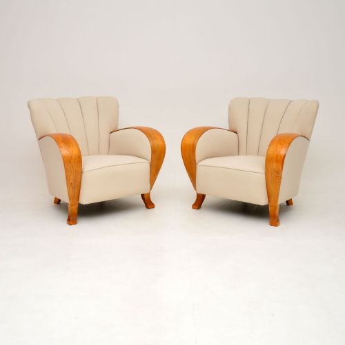 Stylish Pair of Art Deco Armchairs
