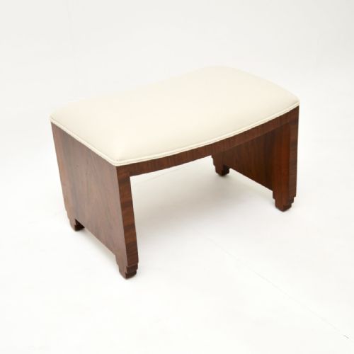 Art Deco Figured Walnut Stool
