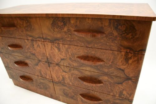 ART DECO BURR WALNUT CHEST OF DRAWERS - ADDITIONAL PHOTO 6