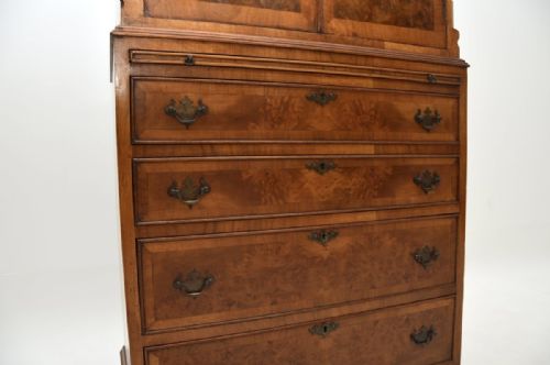 ANTIQUE BURR WALNUT CABINET ON CHEST - ADDITIONAL PHOTO 5