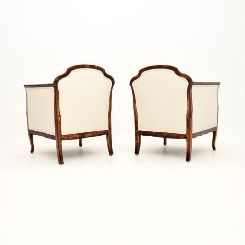 fig 1. Pair of Antique Swedish Satin Birch Armchairs