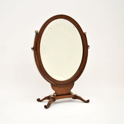 Antique Georgian Period Mahogany Vanity Mirror
