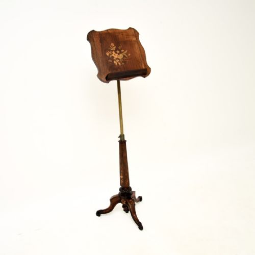 fig 1. Antique Victorian Inlaid Rosewood Music Stand
