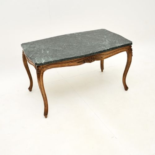 Antique French Marble Top Coffee Table
