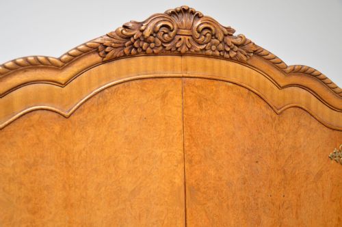 ANTIQUE BURR WALNUT QUEEN ANNE STYLE COCKTAIL DRINKS CABINET - ADDITIONAL PHOTO 4