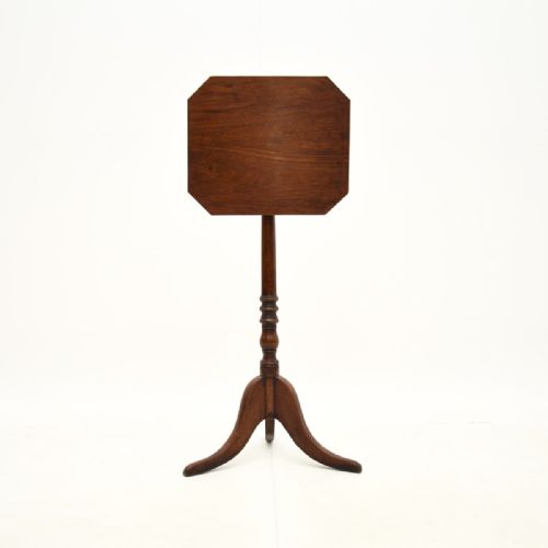 ANTIQUE GEORGIAN MAHOGANY TILT TOP SIDE TABLE - ADDITIONAL PHOTO 4